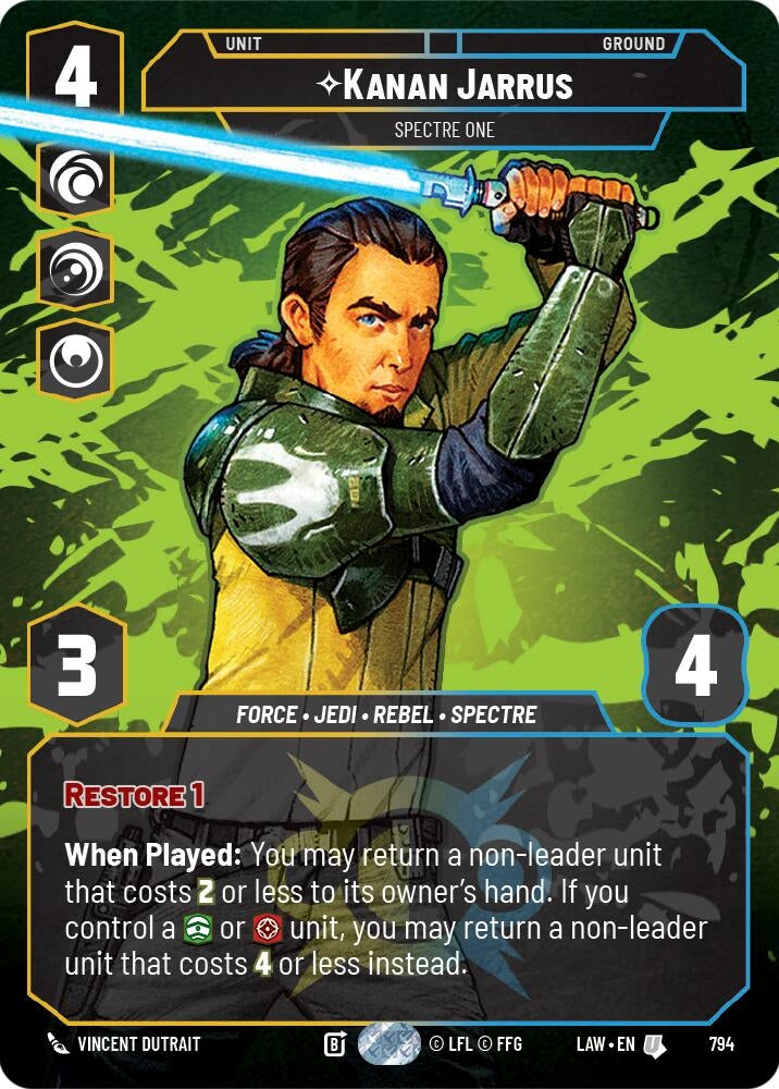 Image for Kanan Jarrus - Spectre One (Prestige) (794) (LAW) - Star Wars: Unlimited