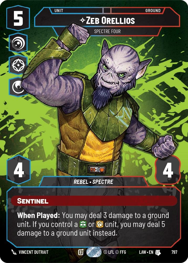 Image for Zeb Orellios - Spectre Four (Prestige) (797) (LAW) - Star Wars: Unlimited