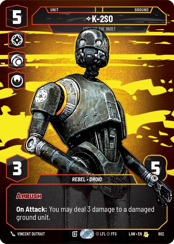 Image for K-2S0 - Locking the Vault (Prestige) (802) (LAW) - Star Wars: Unlimited