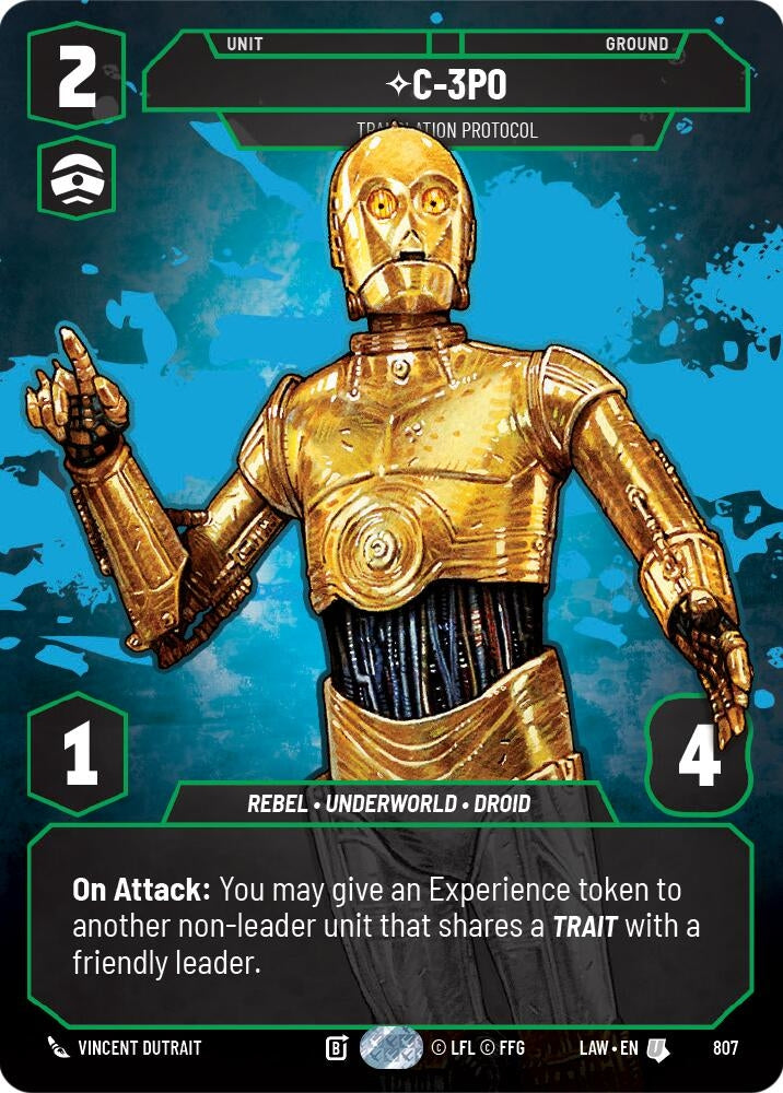 Image for C-3PO - Translation Protocol (Prestige) (807) (LAW) - Star Wars: Unlimited