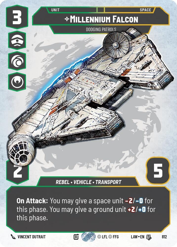 Image for Millennium Falcon - Dodging Patrols (Prestige) (812) (LAW) - Star Wars: Unlimited
