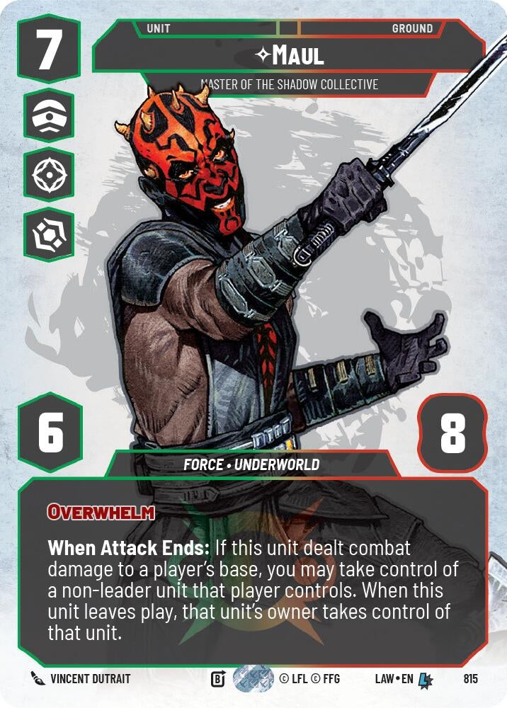 Image for Maul - Master of the Shadow Collective (Prestige) (815) (LAW) - Star Wars: Unlimited