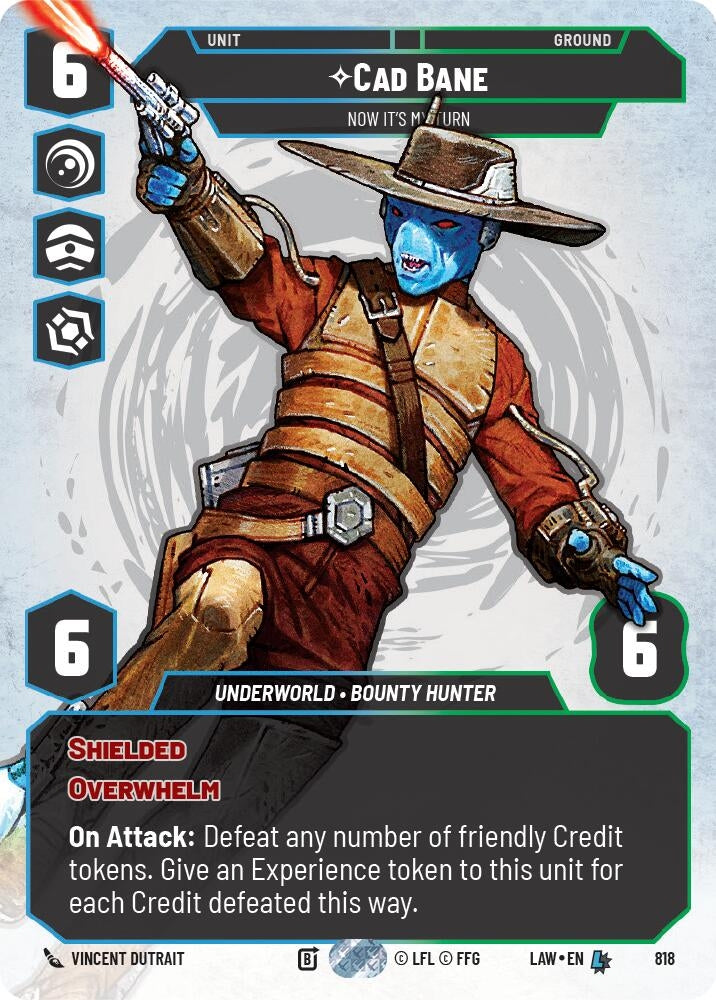 Image for Cade Bane - Now It's My Turn (Prestige) (818) (LAW) - Star Wars: Unlimited