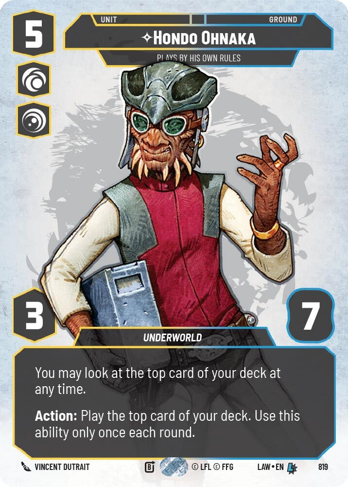 Image for Hondo Ohnaka - Plays By His Own Rules (Prestige) (819) (LAW) - Star Wars: Unlimited