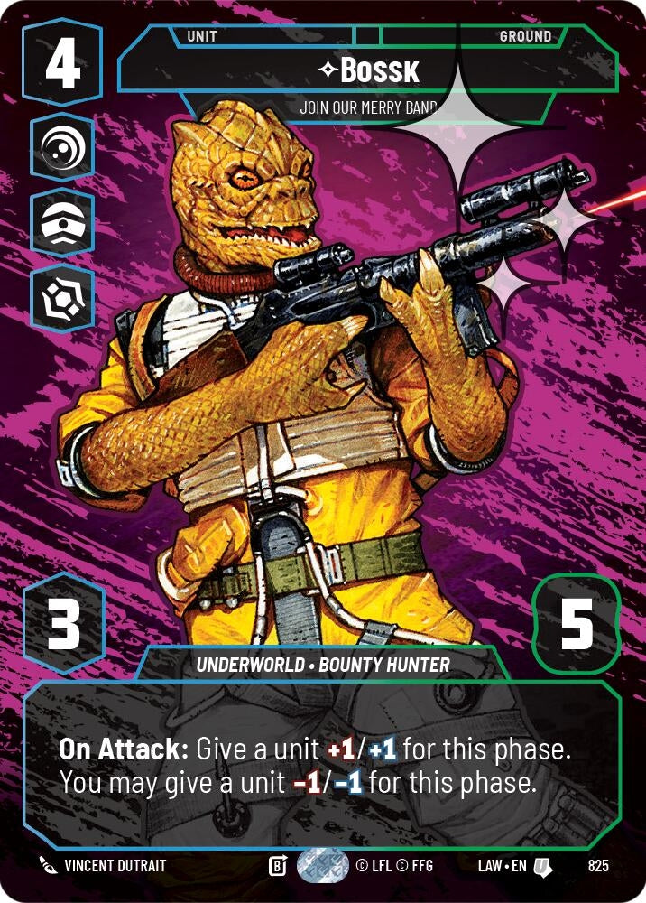 Image for Bossk - Join Our Merry Band (Prestige Foil) (825) (LAW) - Star Wars: Unlimited