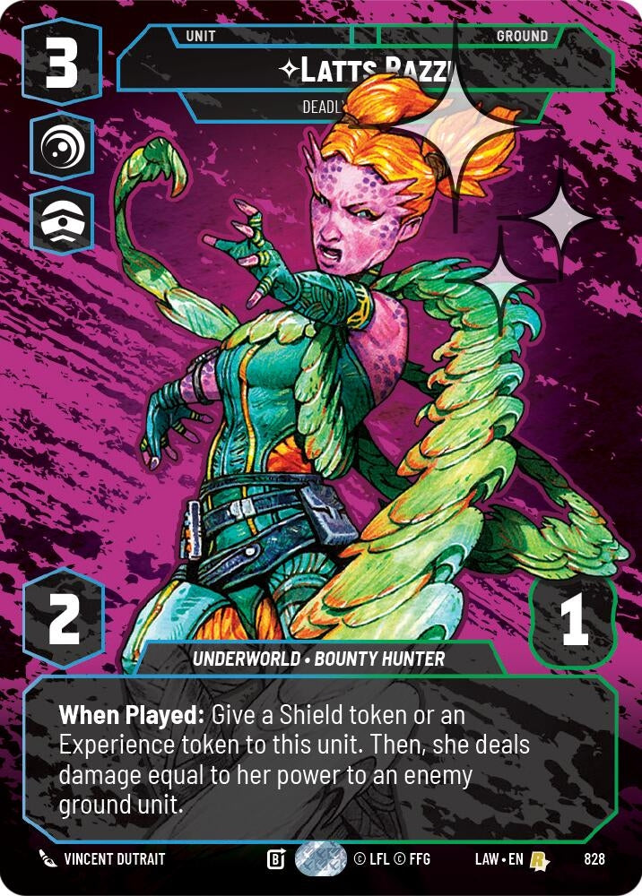 Image for Latts Razzi - Deadly Whipmaster (Prestige Foil) (828) (LAW) - Star Wars: Unlimited