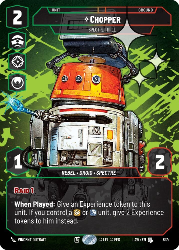 Image for Chopper - Spectre Three (Prestige Foil) (834) (LAW) - Star Wars: Unlimited