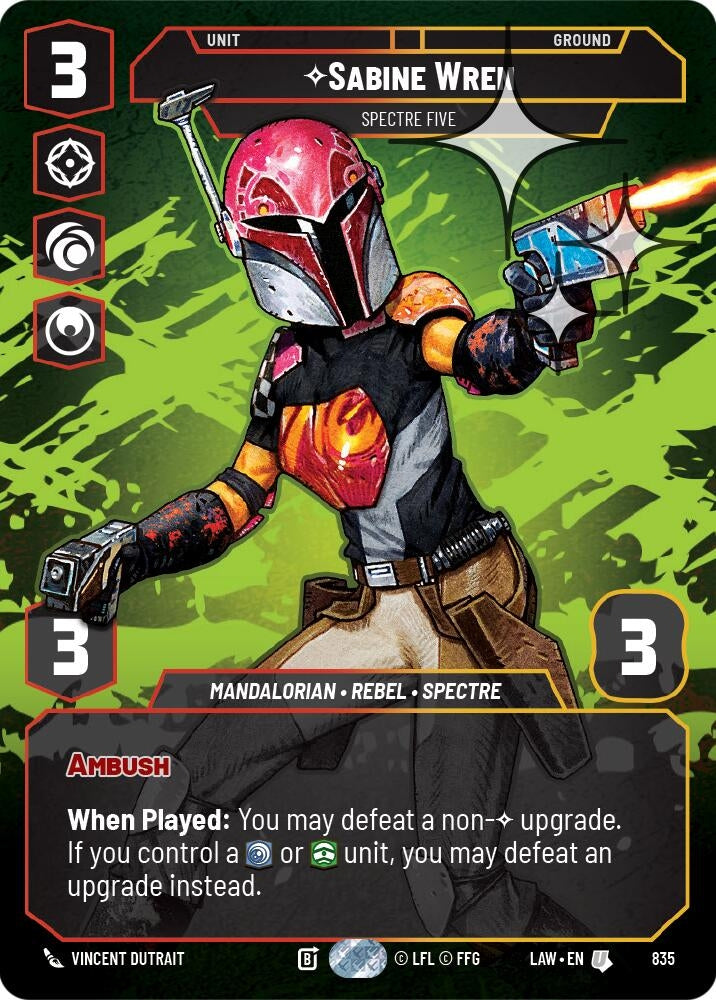 Image for Sabine Wren - Spectre Five (Prestige Foil) (835) (LAW) - Star Wars: Unlimited