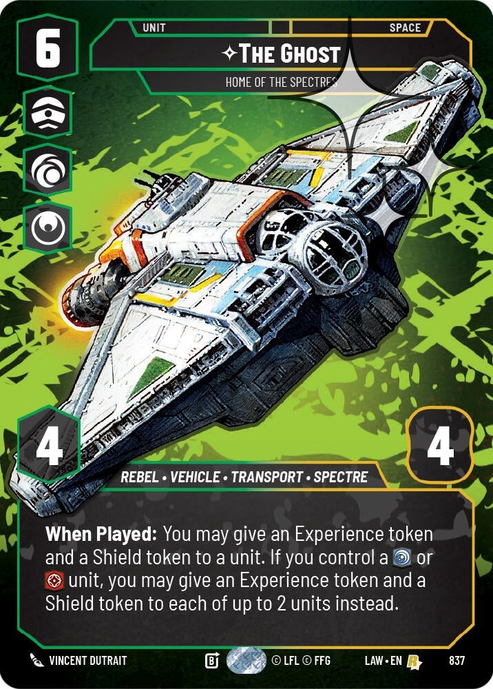 Image for The Ghost - Home of the Spectres (Prestige Foil) (837) (LAW) - Star Wars: Unlimited