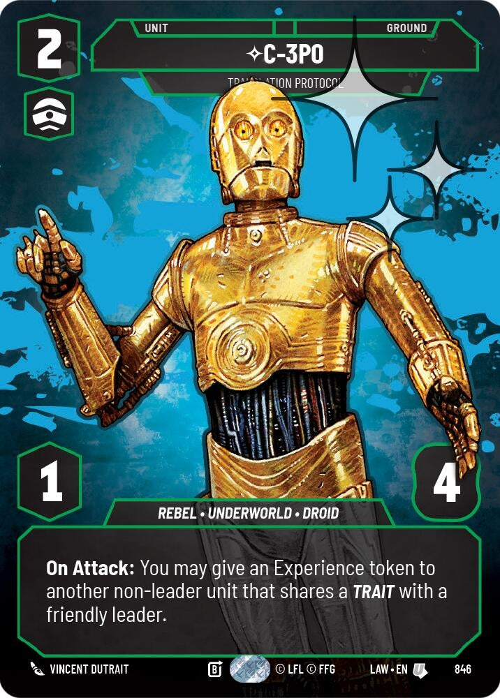 Image for C-3PO - Translation Protocol (Prestige Foil) (846) (LAW) - Star Wars: Unlimited