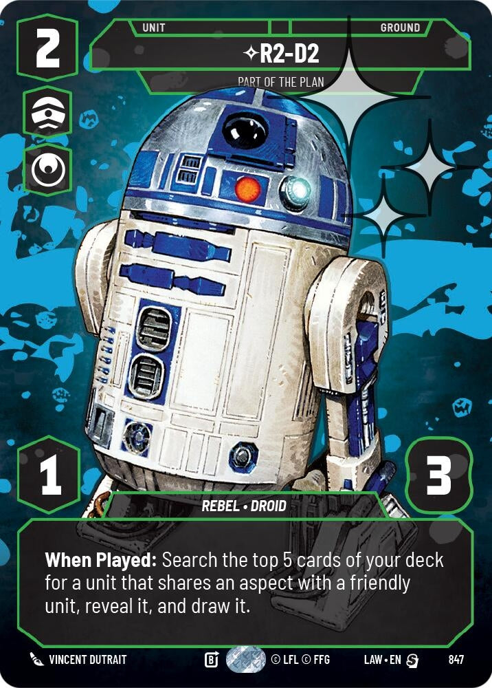 Image for R2-D2 - Part of the Plan (Prestige Foil) (847) (LAW) - Star Wars: Unlimited