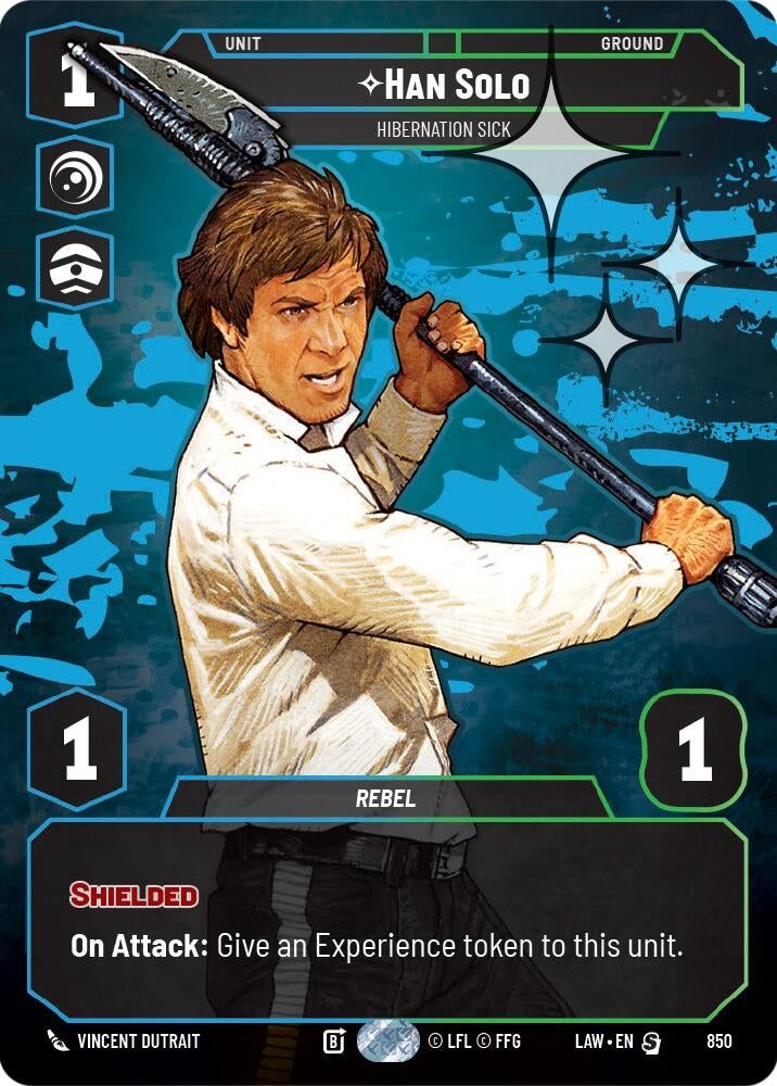 Image for Han Solo - Hibernation Sick (Prestige Foil) (850) (LAW) - Star Wars: Unlimited