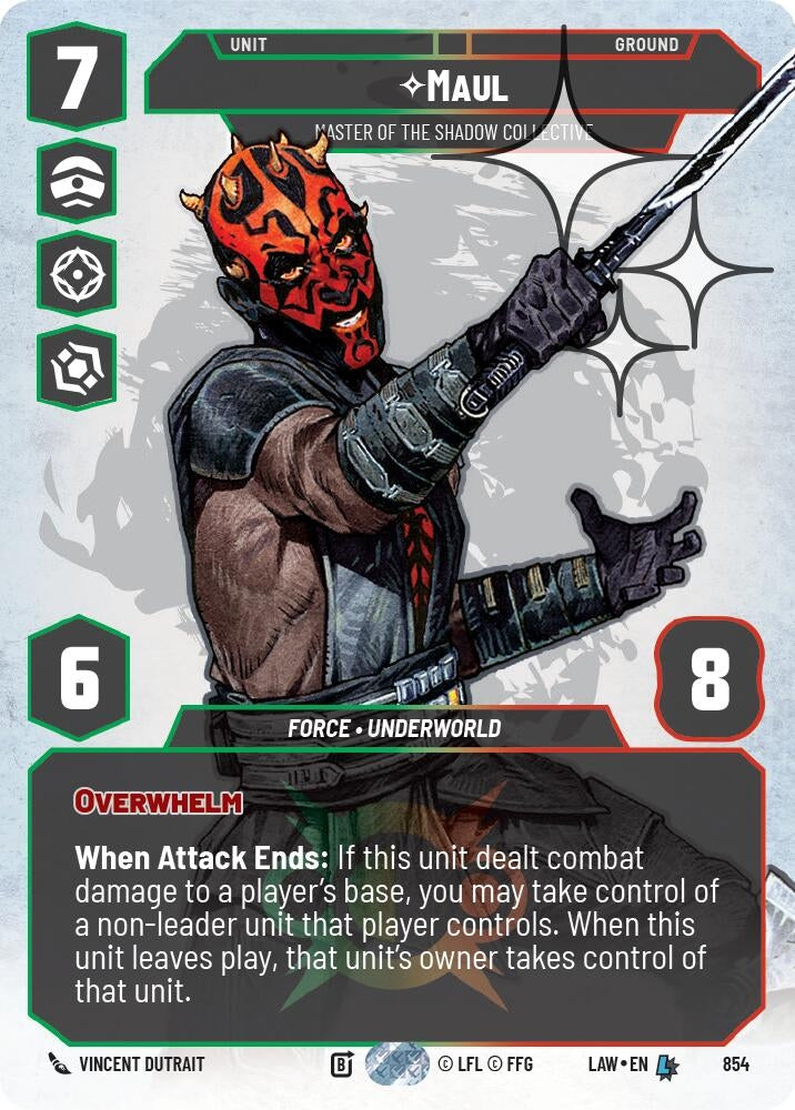 Image for Maul - Master of the Shadow Collective (Prestige Foil) (854) (LAW) - Star Wars: Unlimited