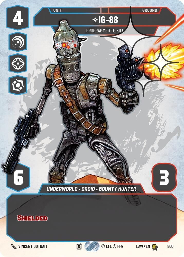 Image for IG-88 - Programmed to Kill (Prestige Foil) (860) (LAW) - Star Wars: Unlimited