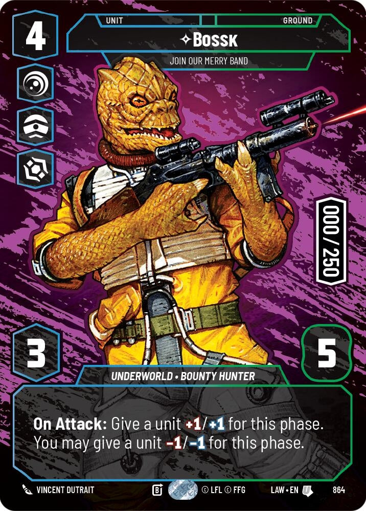 Image for Bossk - Join Our Merry Band (Serialized) (864) (LAW) - Star Wars: Unlimited