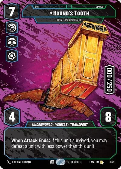Image for Hound's Tooth - Hunters' Approach (Serialized) (866) (LAW) - Star Wars: Unlimited