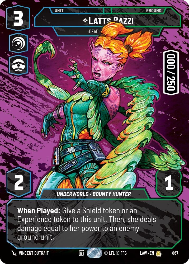 Image for Latts Razzi - Deadly Whipmaster (Serialized) (867) (LAW) - Star Wars: Unlimited