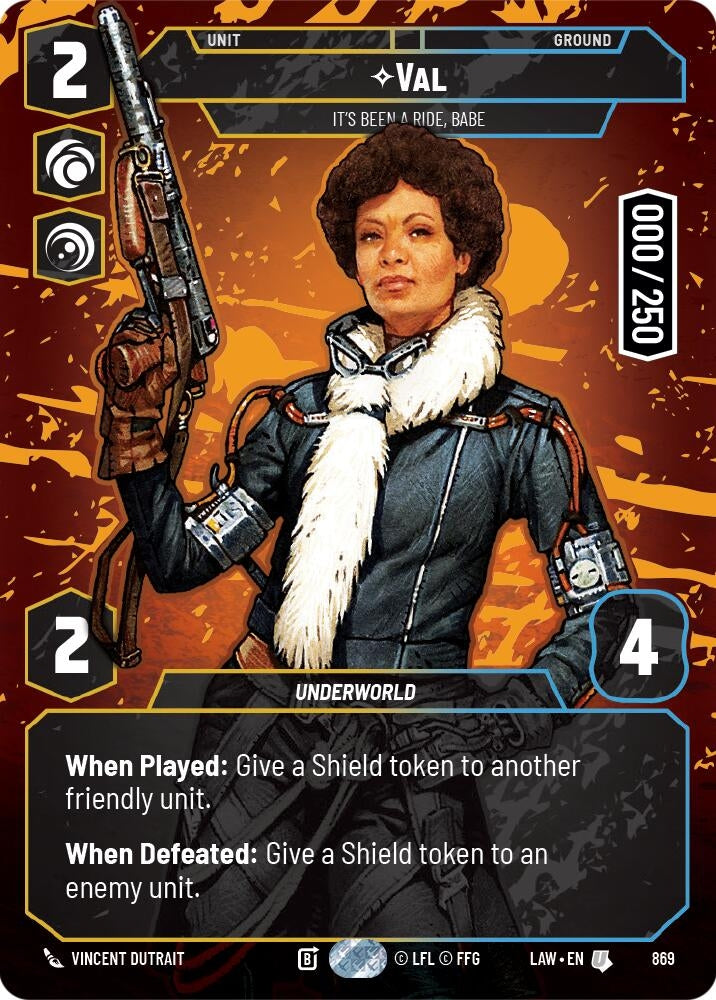 Image for Val - It's Been a Ride, Babe (Serialized) (869) (LAW) - Star Wars: Unlimited