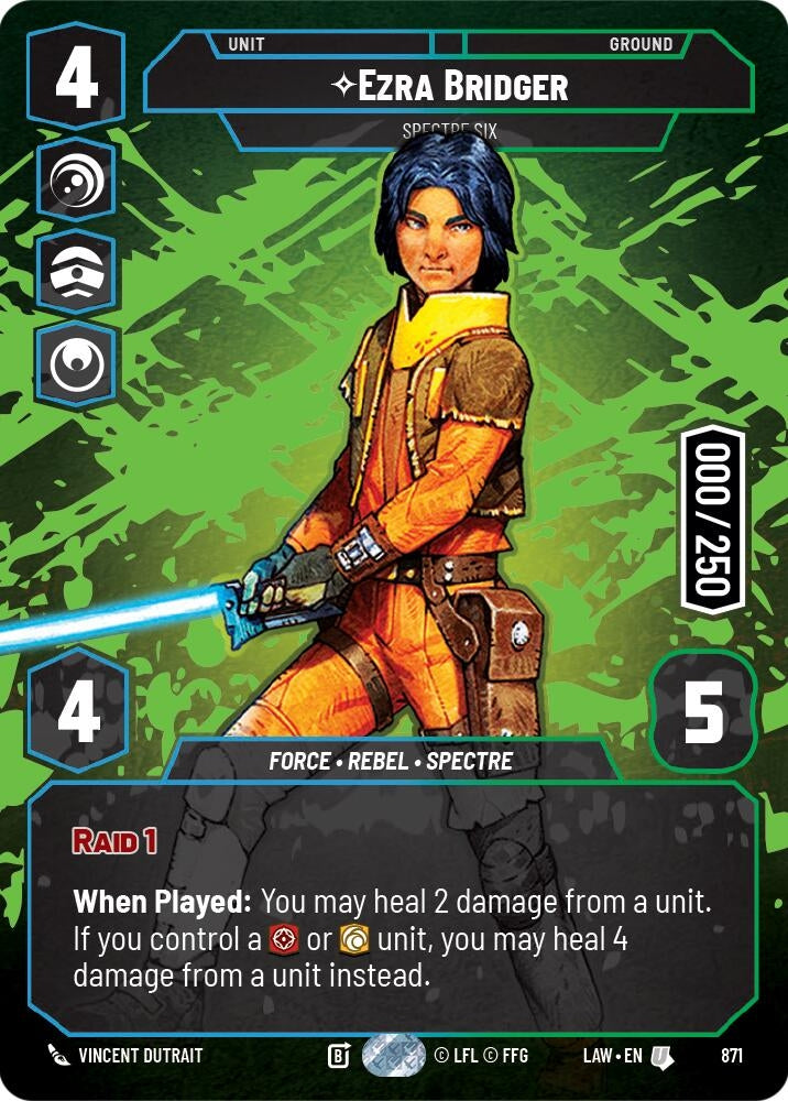 Image for Ezra Bridger - Spectre Six (Serialized) (871) (LAW) - Star Wars: Unlimited