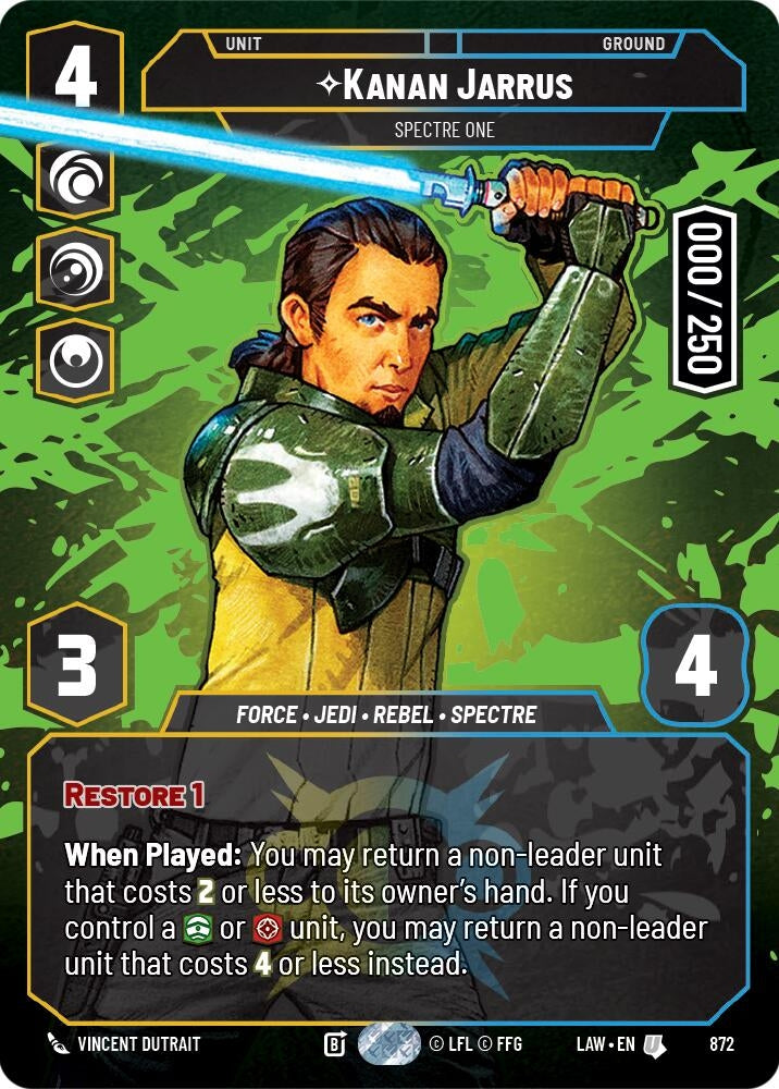 Image for Kanan Jarrus - Spectre One (Serialized) (872) (LAW) - Star Wars: Unlimited