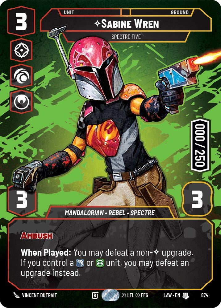 Image for Sabine Wren - Spectre Five (Serialized) (874) (LAW) - Star Wars: Unlimited