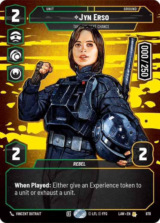 Image for Jyn Erso - Take the Next Chance (Serialized) (878) (LAW) - Star Wars: Unlimited