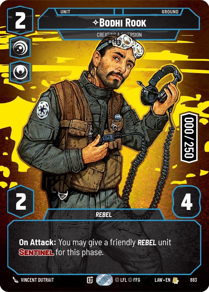 Image for Bodhi Rook - Creating a Diversion (Serialized) (883) (LAW) - Star Wars: Unlimited