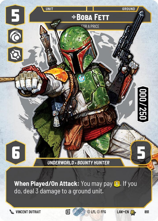Image for Boba Fett - For a Price (Serialized) (891) (LAW) - Star Wars: Unlimited