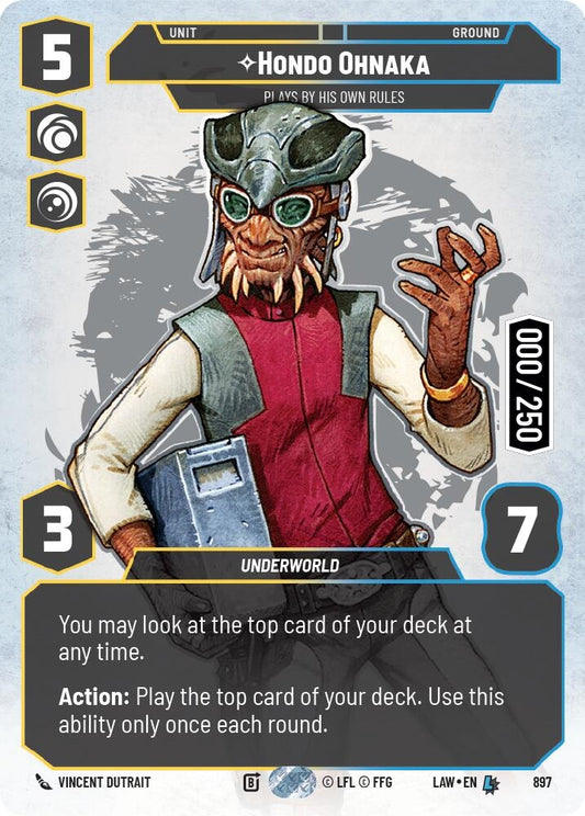Image for Hondo Ohnaka - Plays By His Own Rules (Serialized) (897) (LAW) - Star Wars: Unlimited