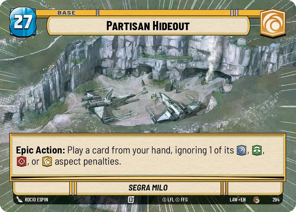 Image for Partisan Hideout // Shield (Hyperspace) (294 // T06) (LAW) - Star Wars: Unlimited