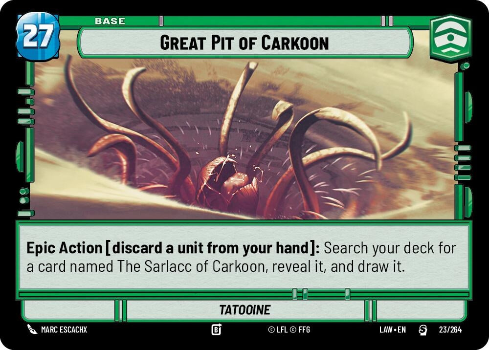 Image for Great Pit of Carkoon (23) (LAW) - Star Wars: Unlimited