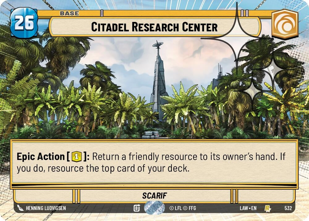 Image for Citadel Research Center (Hyperspace Foil) (532) (LAW) - Star Wars: Unlimited