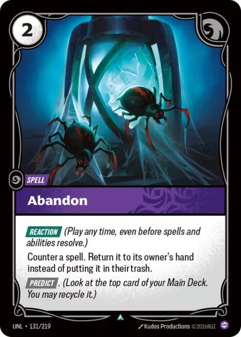 Image for Abandon (131/219) (UNL) - Riftbound: League of Legends Trading Card Game