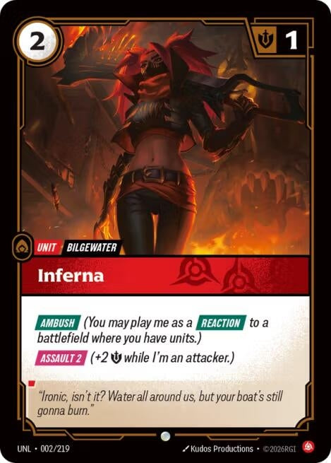 Image for Inferna (002/219) (UNL) - Riftbound: League of Legends Trading Card Game