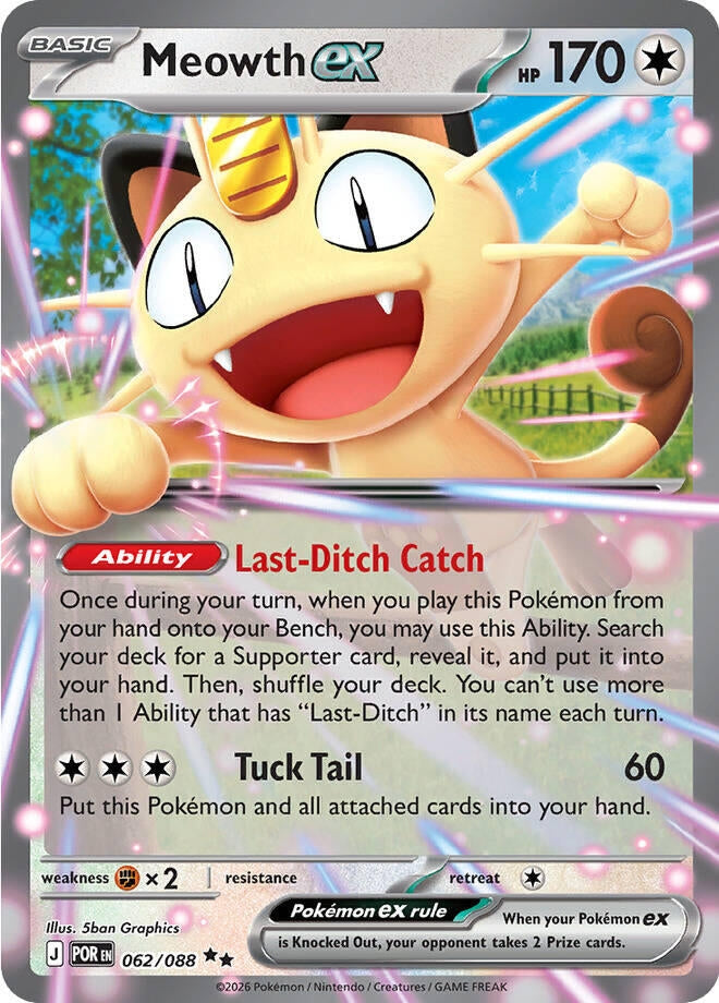 Image for Meowth ex (062/088) (POR) - Pokemon