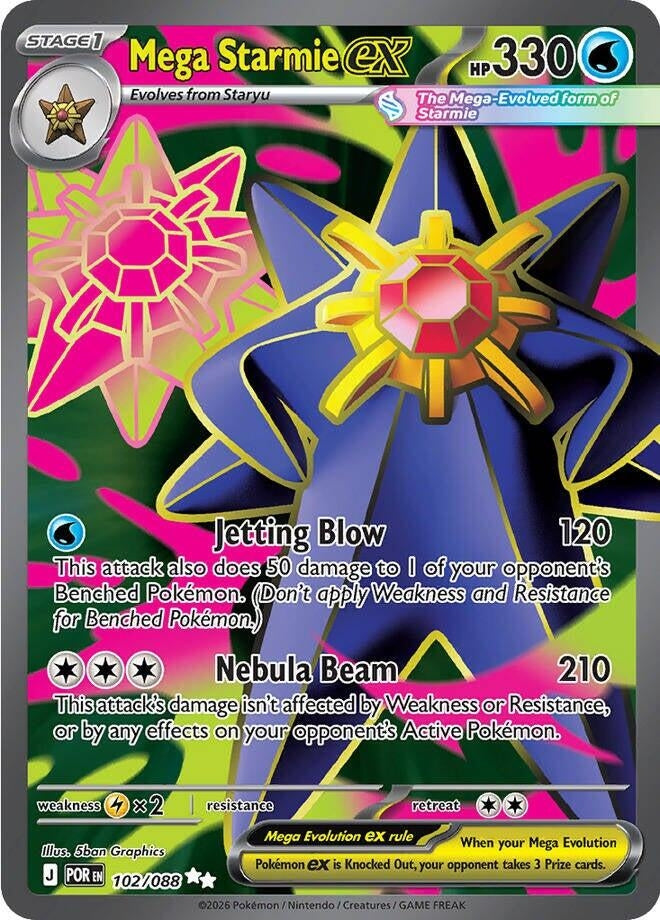 Image for Mega Starmie ex (102/088) (POR) - Pokemon
