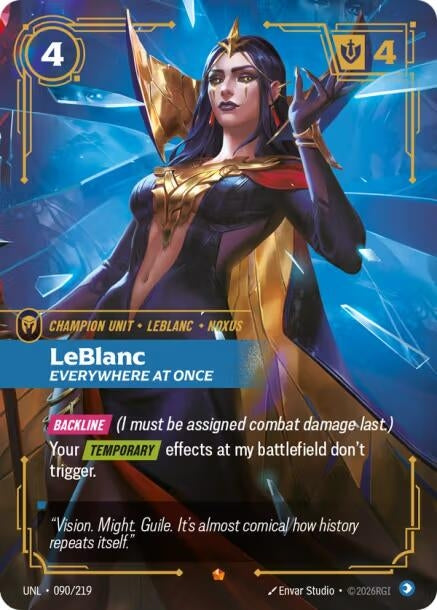 Image for LeBlanc - Everywhere At Once (090/219) (UNL) - Riftbound: League of Legends Trading Card Game