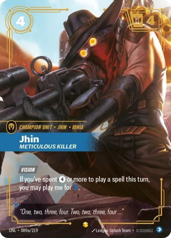 Image for Jhin - Meticulous Killer (Alternate Art) (089a/219) (UNL) - Riftbound: League of Legends Trading Card Game
