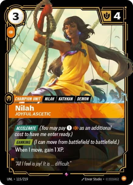 Image for Nilah - Joyful Ascetic (115/219) (UNL) - Riftbound: League of Legends Trading Card Game