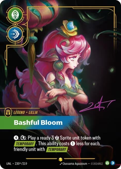 Image for Lillia - Bashful Bloom (Signature) (230*/219) (UNL) - Riftbound: League of Legends Trading Card Game