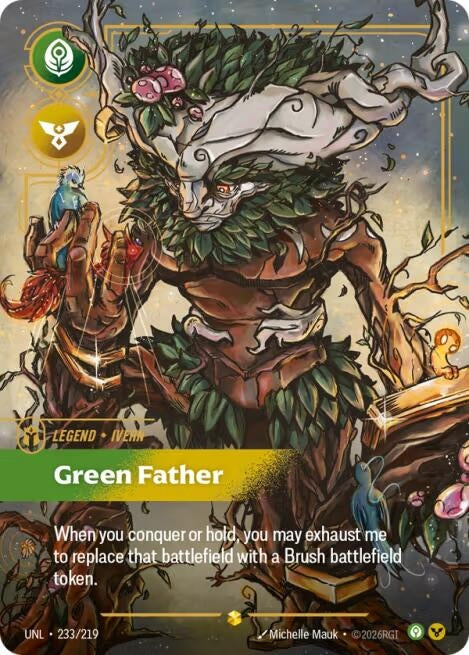 Image for Ivern - Green Father (Overnumbered) (233/219) (UNL) - Riftbound: League of Legends Trading Card Game