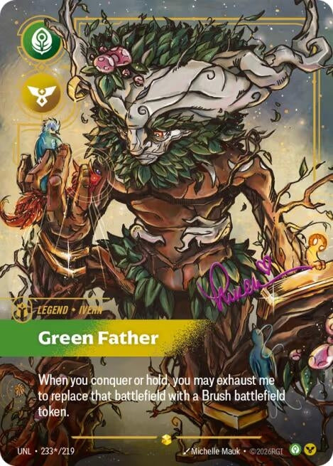 Image for Ivern - Green Father (Signature) (233*/219) (UNL) - Riftbound: League of Legends Trading Card Game