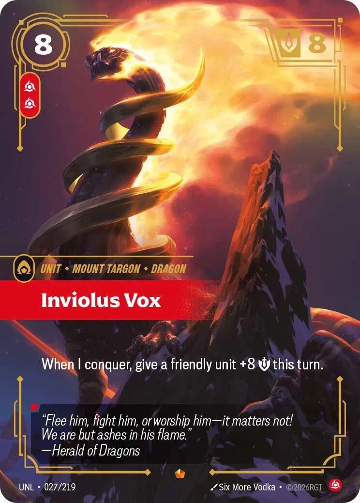 Image for Inviolus Vox (027/219) (UNL) - Riftbound: League of Legends Trading Card Game