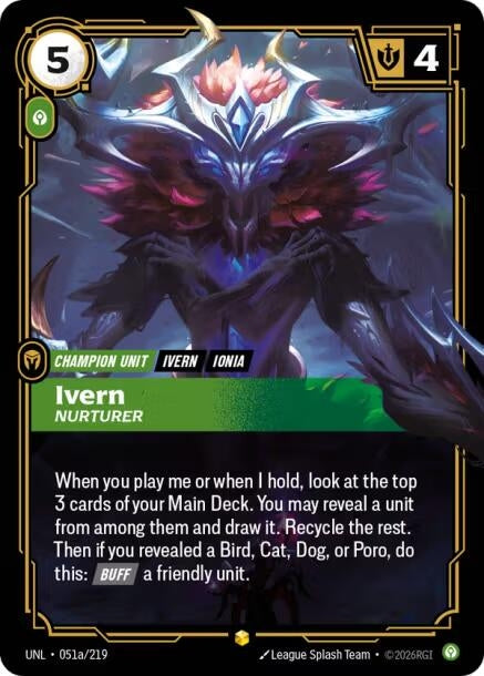Image for Ivern - Nurturer (Alternate Art) (051a/219) (UNL) - Riftbound: League of Legends Trading Card Game