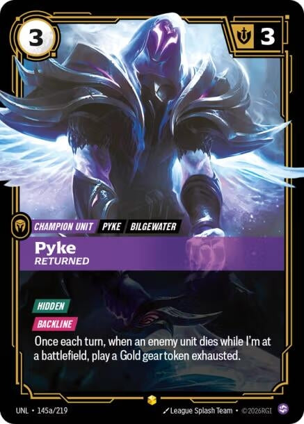 Image for Pyke - Returned (Alternate Art) (145a/219) (UNL) - Riftbound: League of Legends Trading Card Game