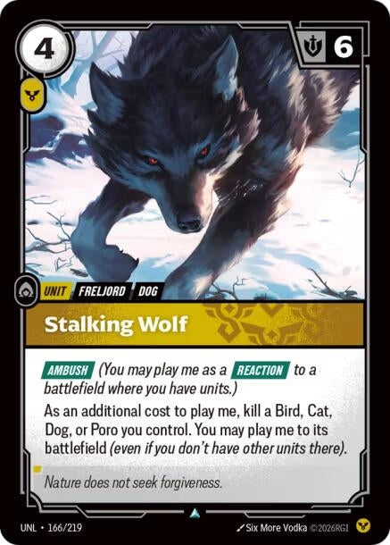 Image for Stalking Wolf (166/219) (UNL) - Riftbound: League of Legends Trading Card Game