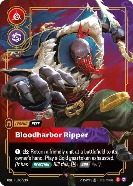 Image for Pyke - Bloodharbor Ripper (185/219) (UNL) - Riftbound: League of Legends Trading Card Game