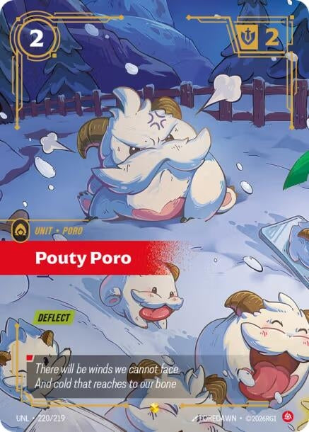 Image for Pouty Poro (Overnumbered) (220/219) (UNL) - Riftbound: League of Legends Trading Card Game