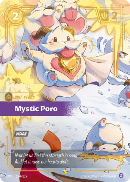 Image for Mystic Poro (Overnumbered) (224/219) (UNL) - Riftbound: League of Legends Trading Card Game