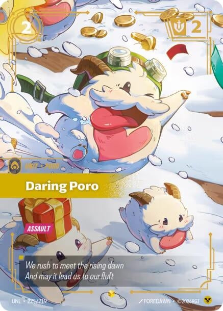 Image for Daring Poro (Overnumbered) (225/219) (UNL) - Riftbound: League of Legends Trading Card Game